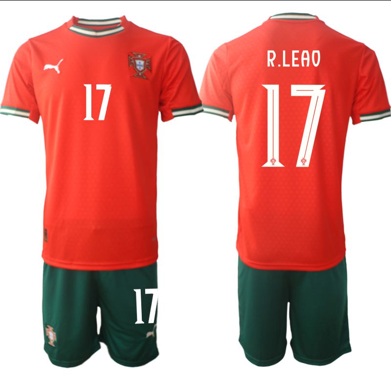 Men 2025-2026 Season Portugal home red #17 Soccer Jersey->portugal jersey->Soccer Country Jersey